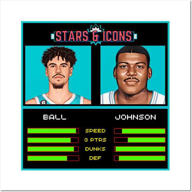 Ball & Johnson - NBA Jam “Stars & Icons” Edition Wall Art by M.I.M.P.